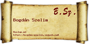 Bogdán Szelim névjegykártya